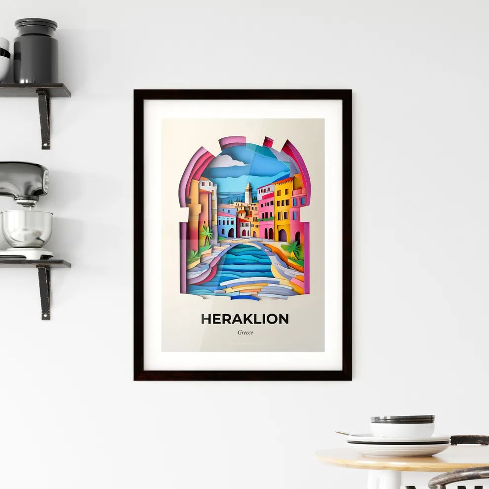 Vivid Heraklion, Greece, Framed Wall Art