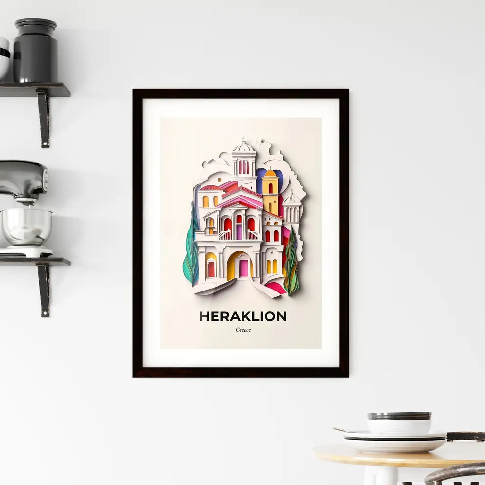 Vivid Heraklion, Greece, Framed Wall Art