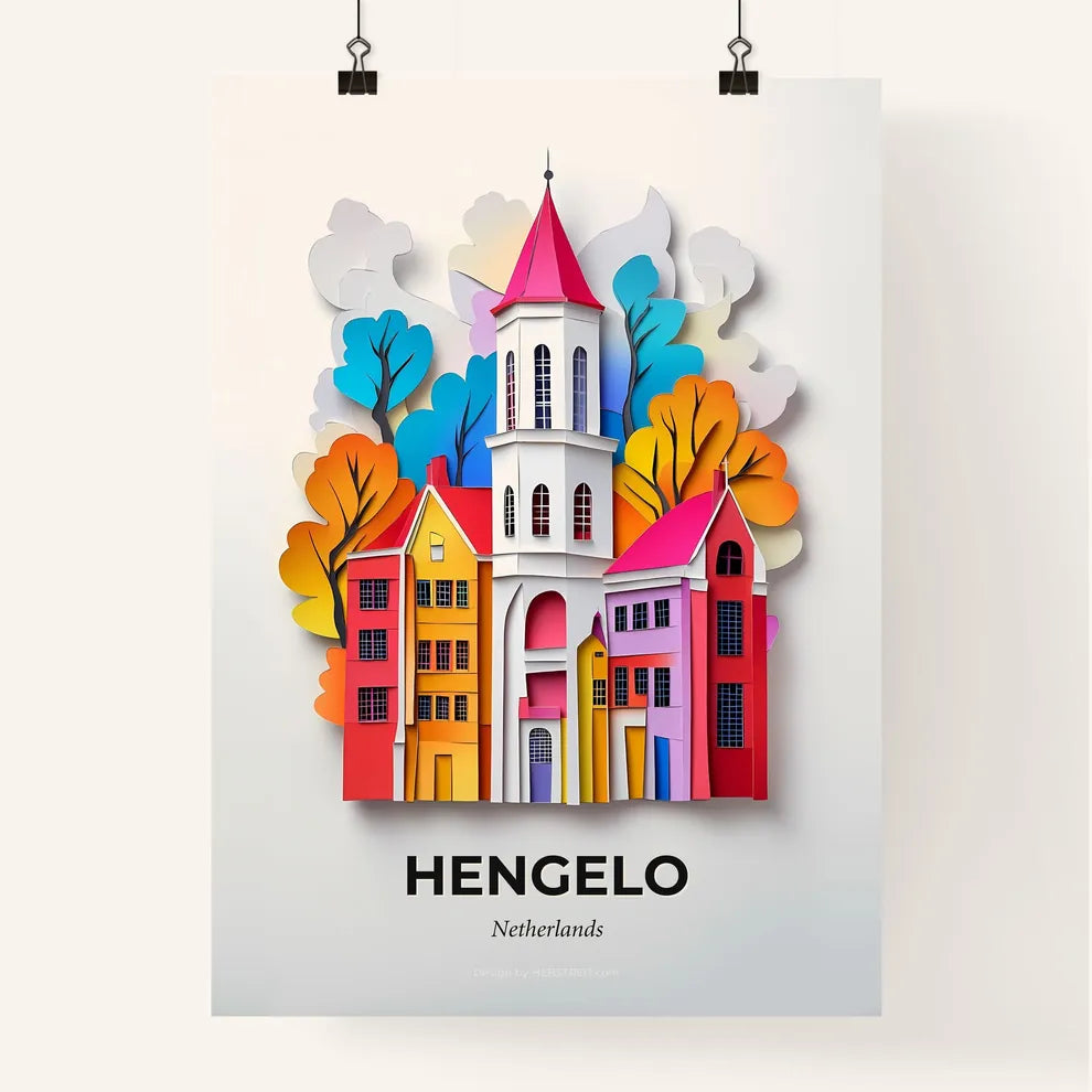 Vivid Hengelo, Netherlands, Colorful Poster