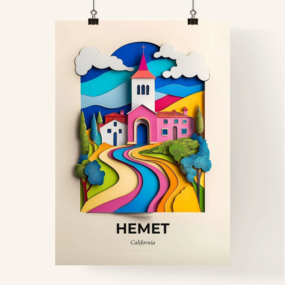 Vivid Hemet, California, Colorful Poster
