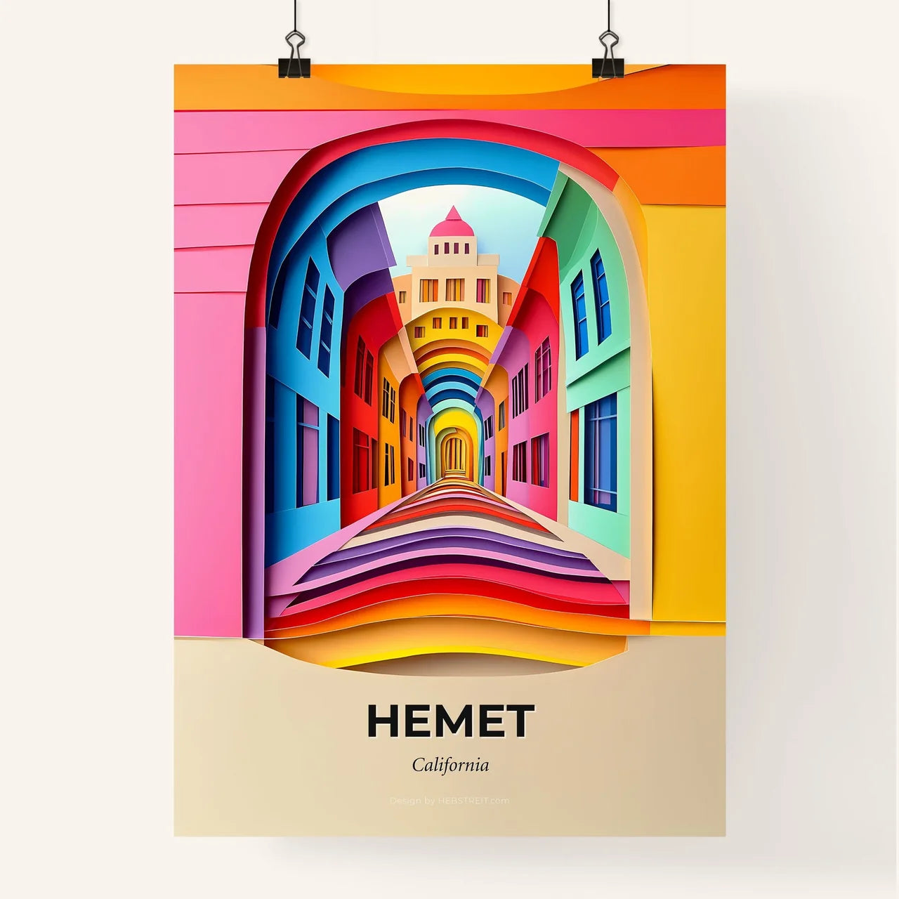 Vivid Hemet, California, Colorful Poster