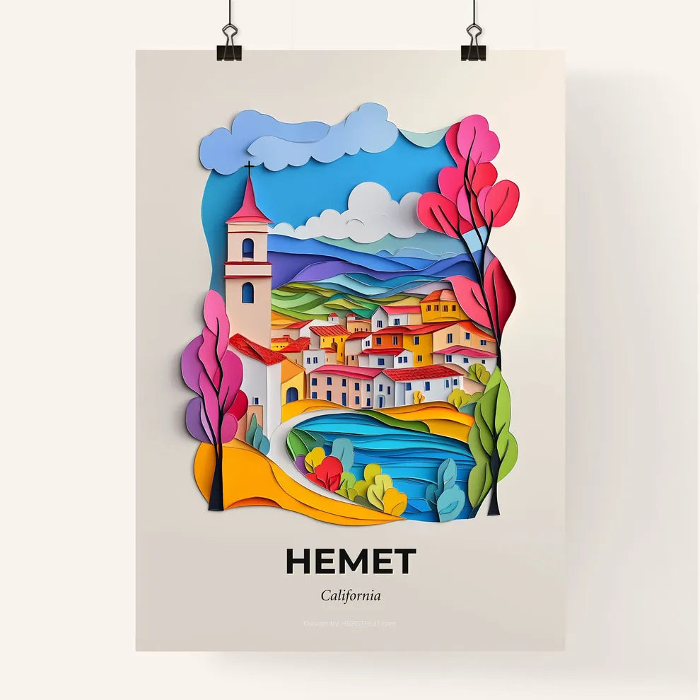 Vivid Hemet, California, Colorful Poster