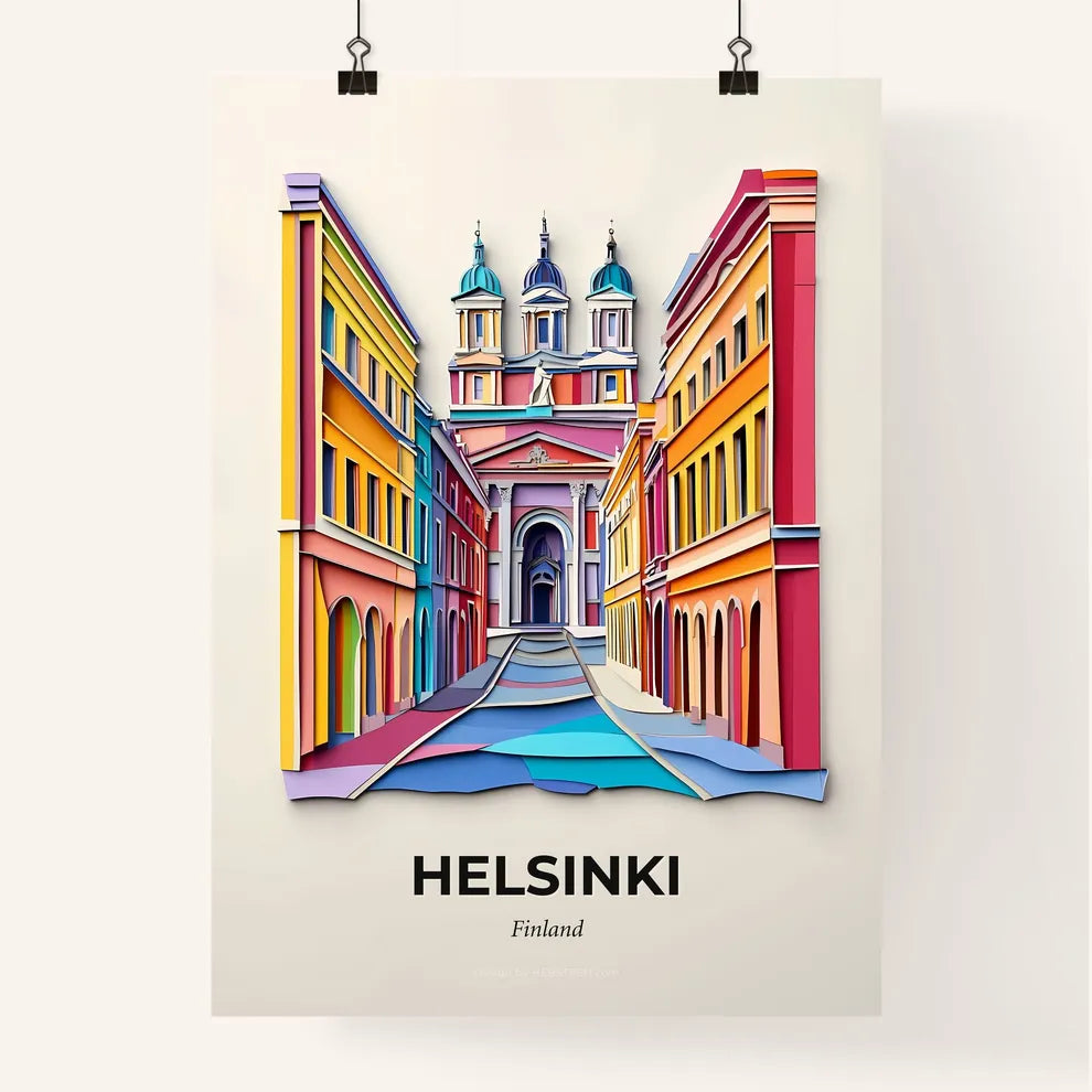 Vivid Helsinki, Finland, Colorful Poster