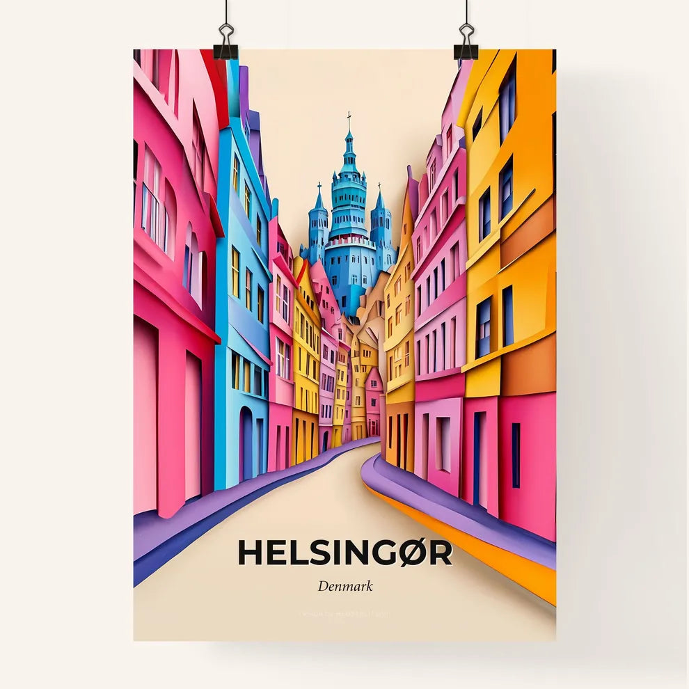 Vivid Helsingør, Denmark, Colorful Poster