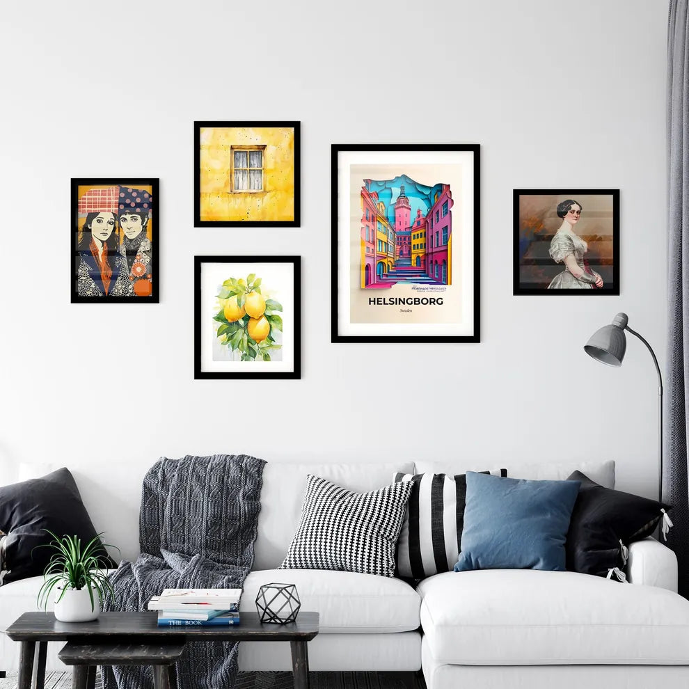 Vivid Helsingborg, Sweden, Premium Framed Prints