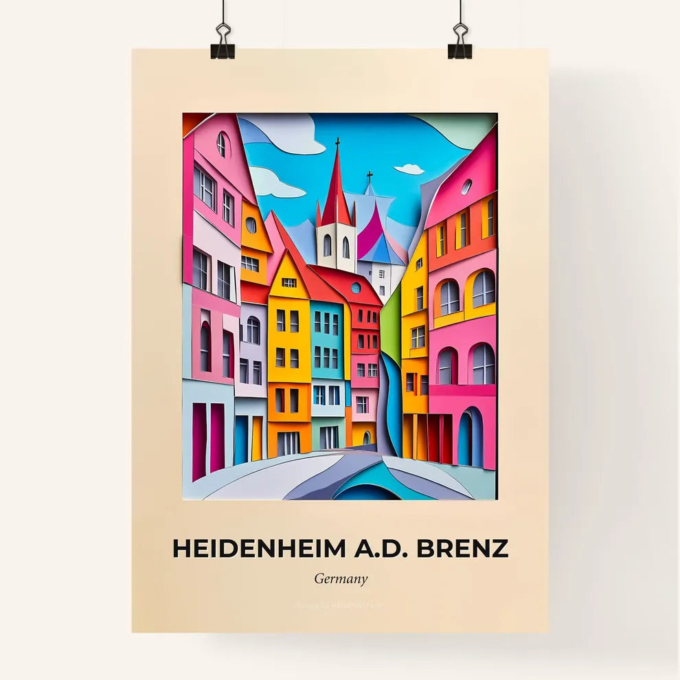 Vivid Heidenheim an der Brenz, Germany, Colorful Poster
