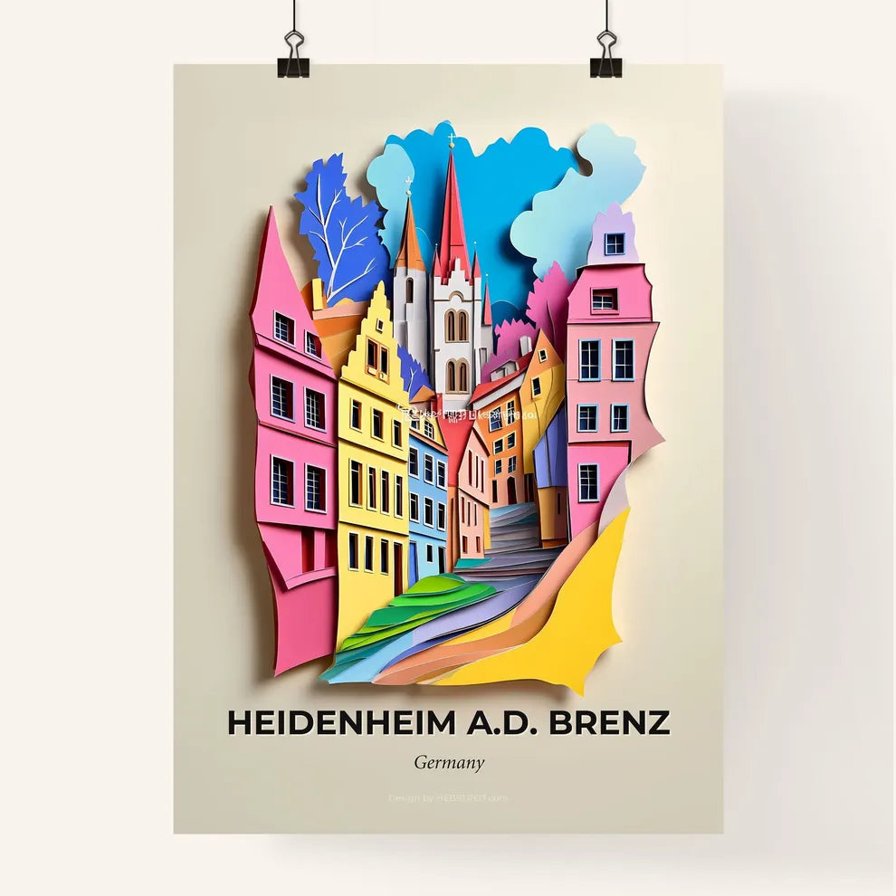 Vivid Heidenheim an der Brenz, Germany, Colorful Poster