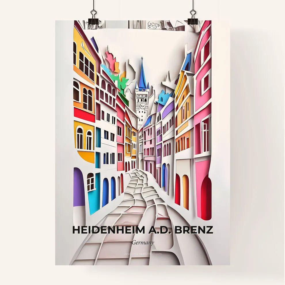 Vivid Heidenheim an der Brenz, Germany, Colorful Poster