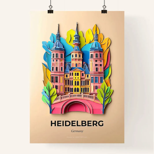 Vivid Heidelberg, Germany, Colorful Poster
