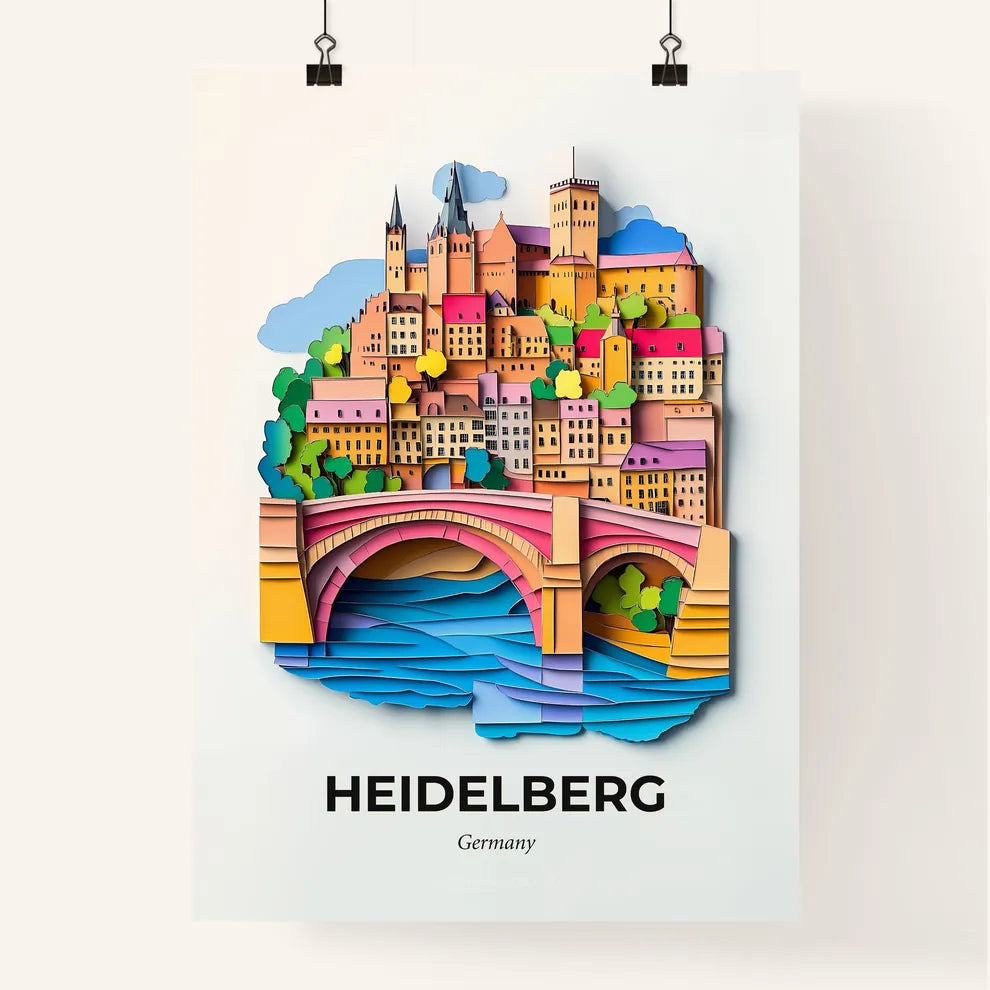 Vivid Heidelberg, Germany, Colorful Poster