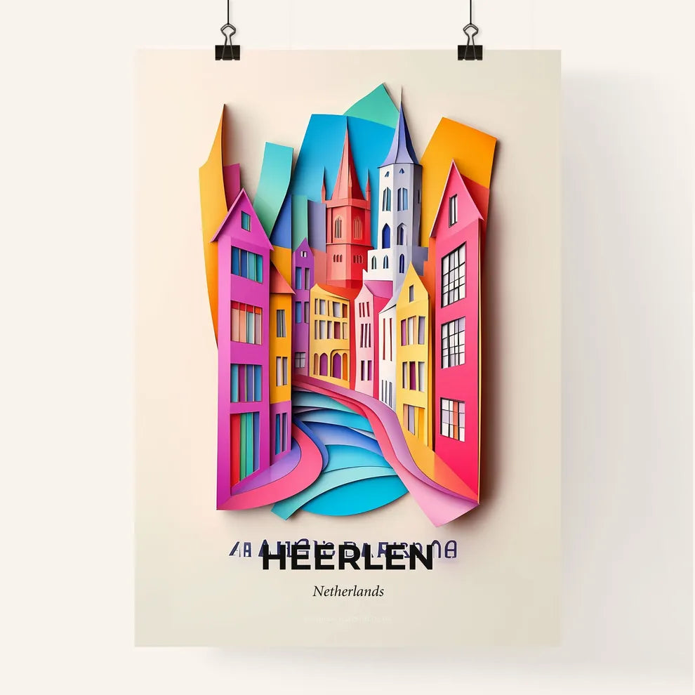 Vivid Heerlen, Netherlands, Colorful Poster