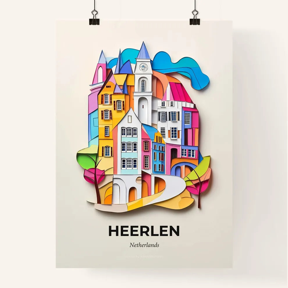 Vivid Heerlen, Netherlands, Colorful Poster