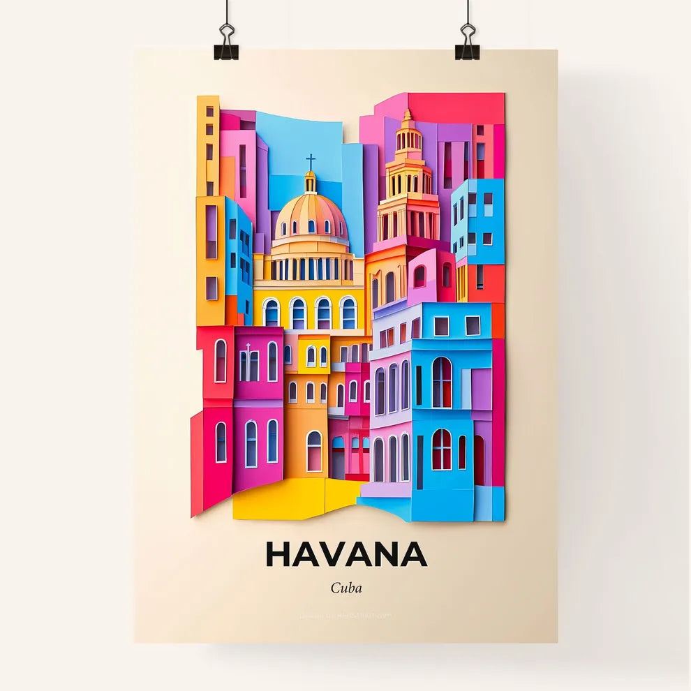 Vivid Havana, Cuba, Colorful Poster