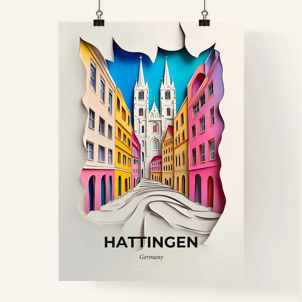 Vivid Hattingen, Germany, Colorful Poster