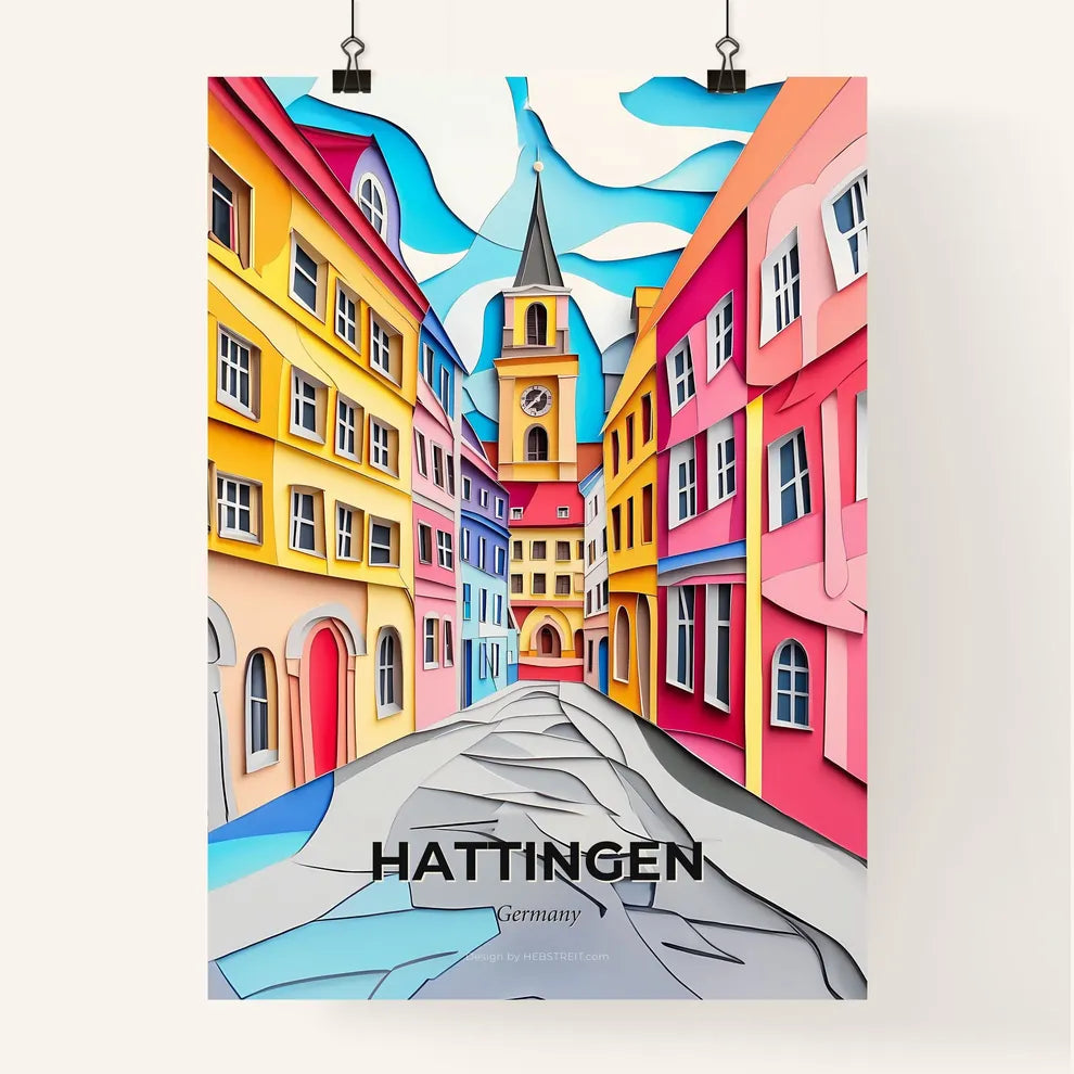 Vivid Hattingen, Germany, Colorful Poster