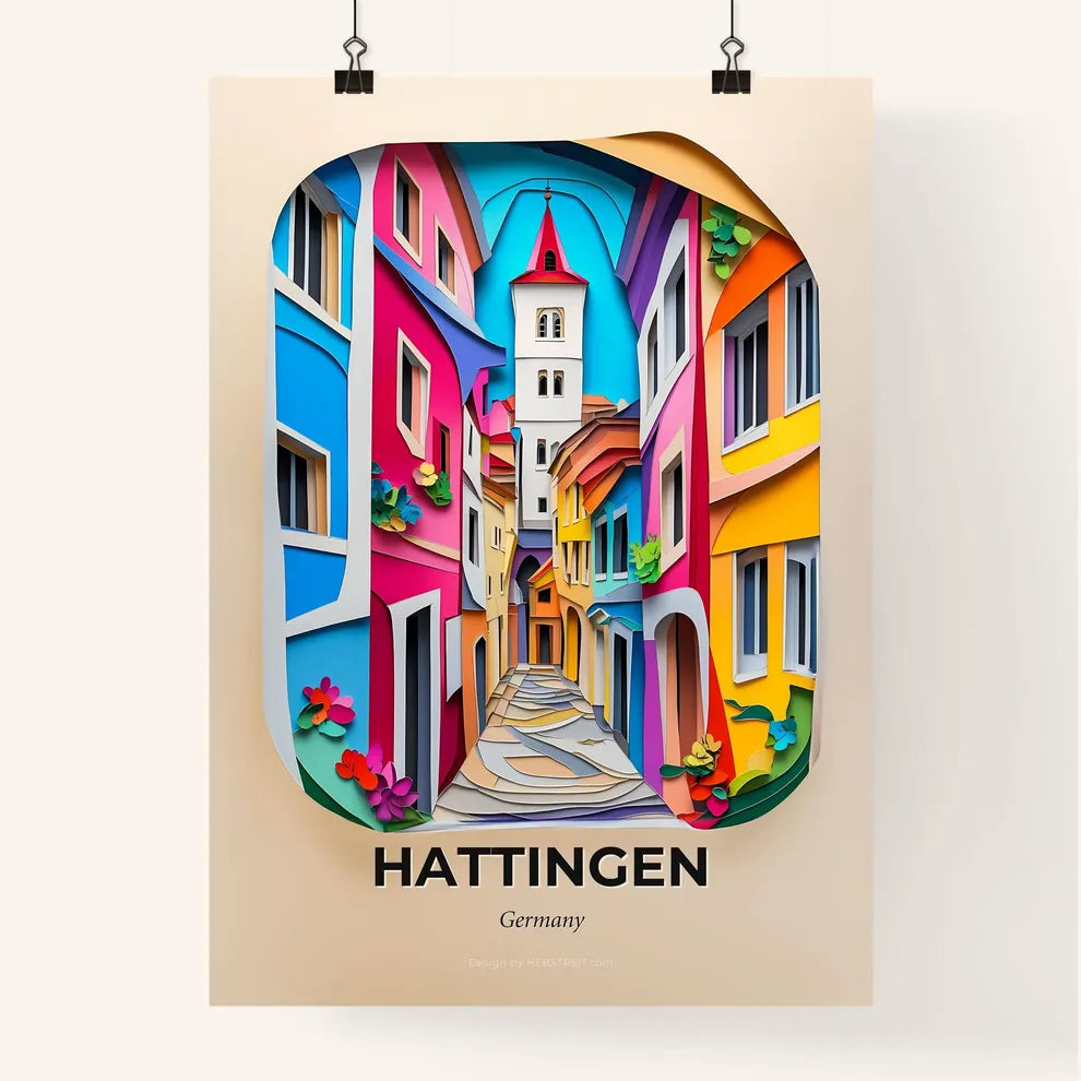 Vivid Hattingen, Germany, Colorful Poster