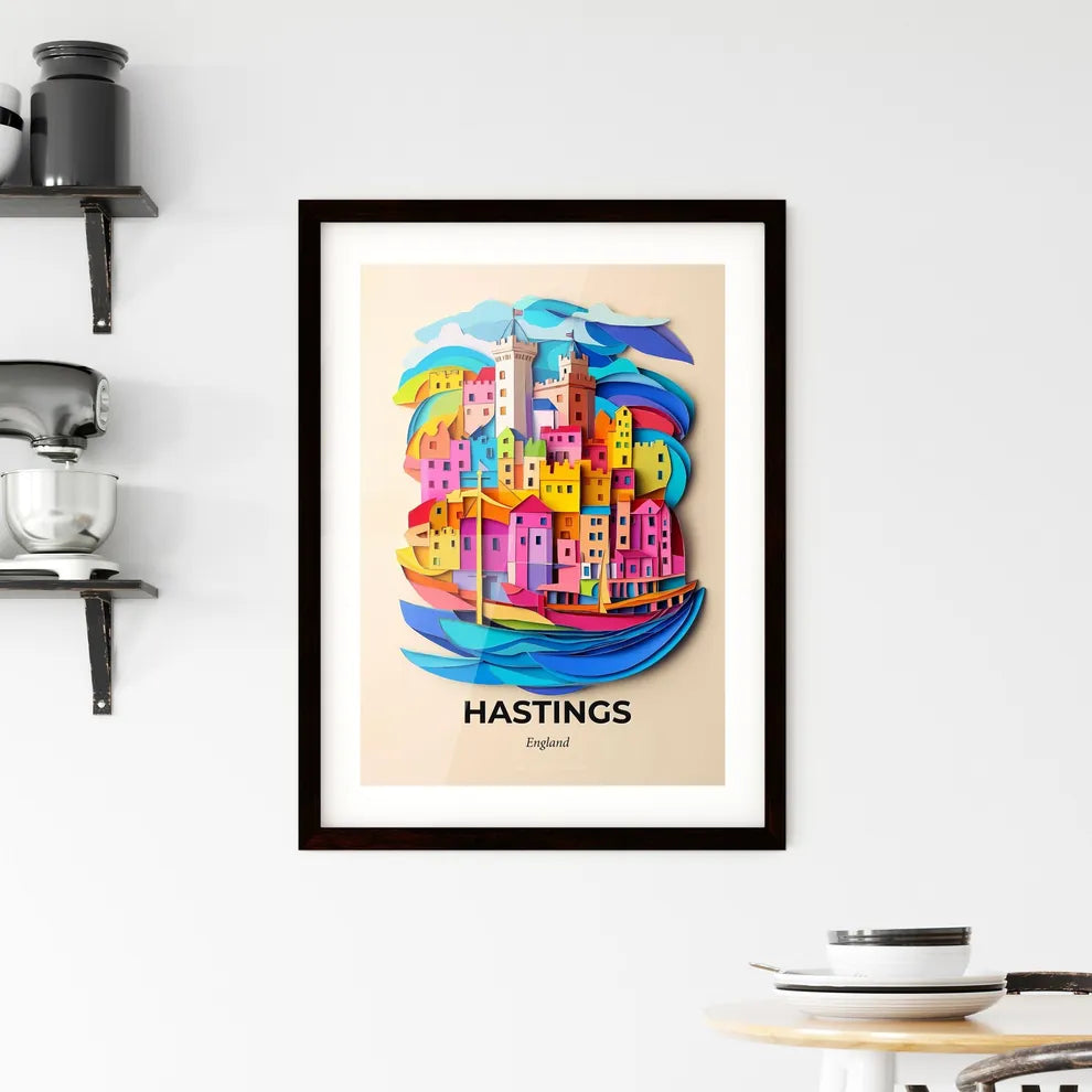 Vivid Hastings, England, Framed Wall Art