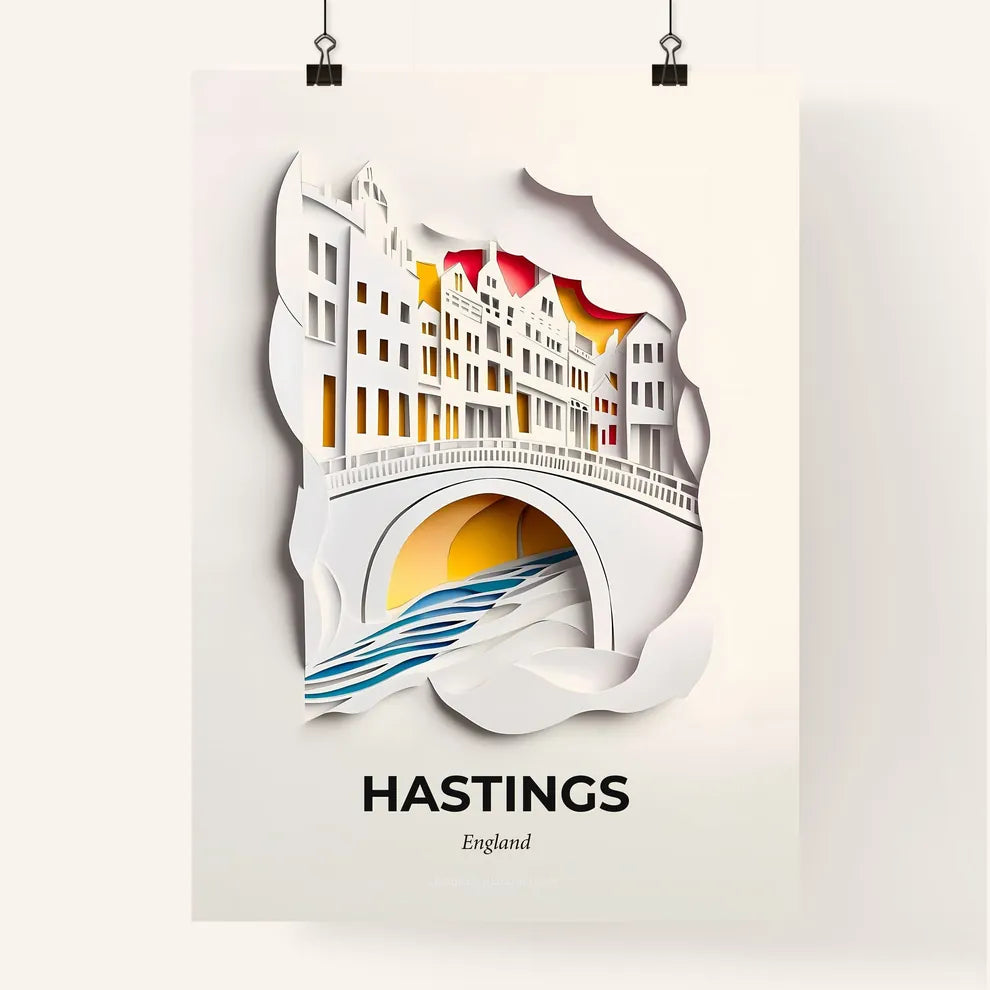 Vivid Hastings, England, Colorful Poster