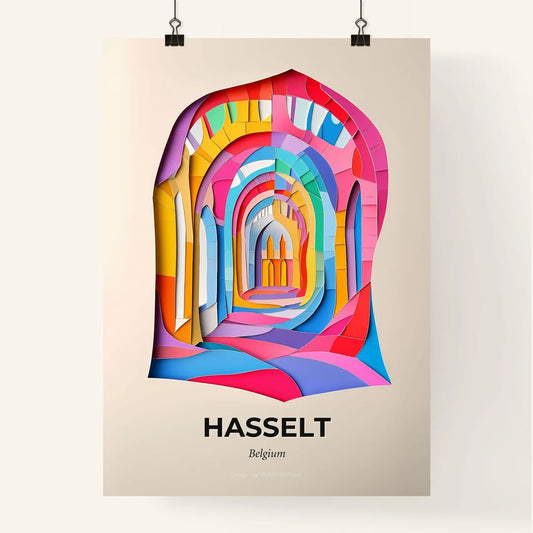 Vivid Hasselt, Belgium, Colorful Poster