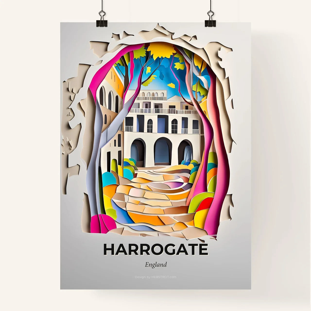 Vivid Harrogate, England, Colorful Poster