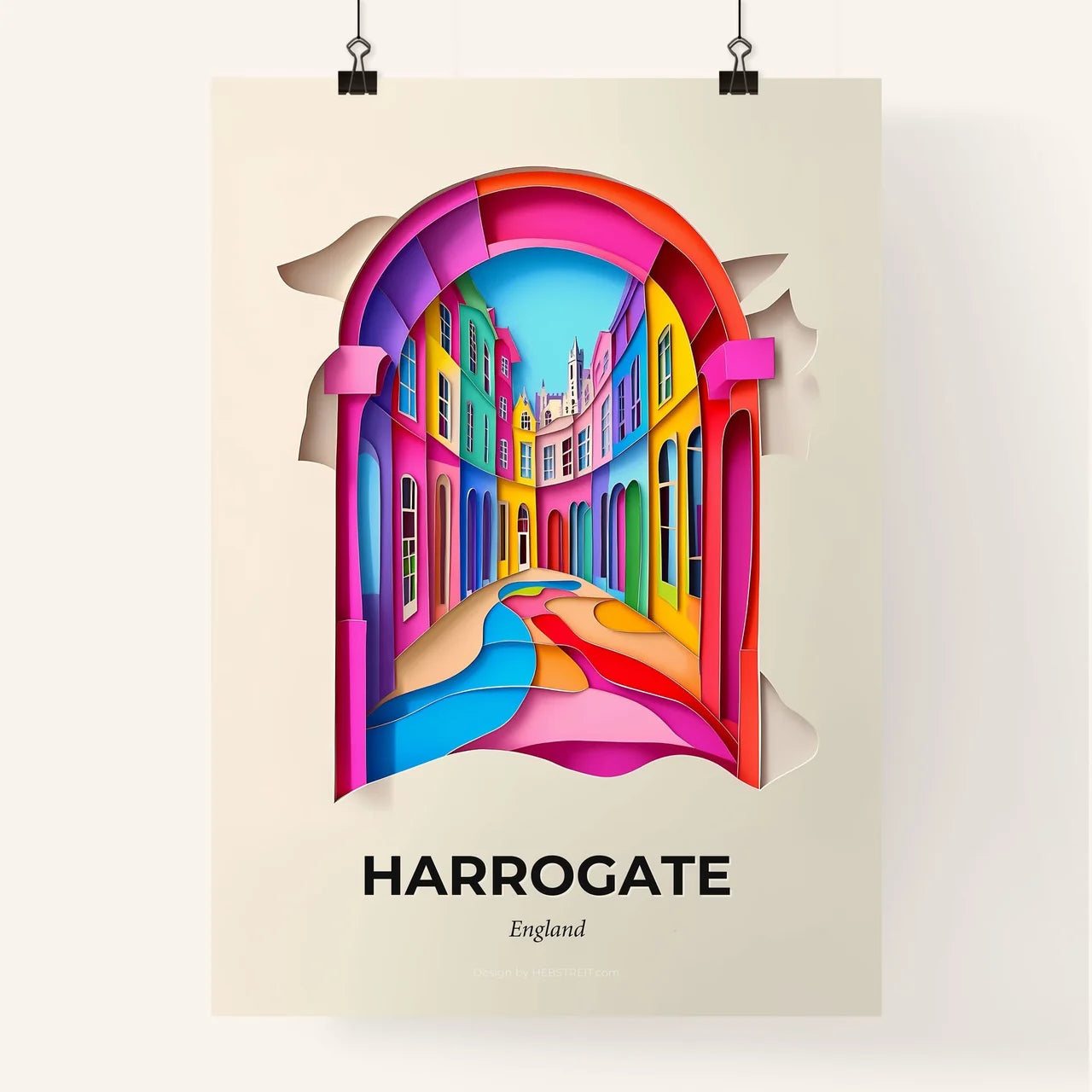 Vivid Harrogate, England, Colorful Poster