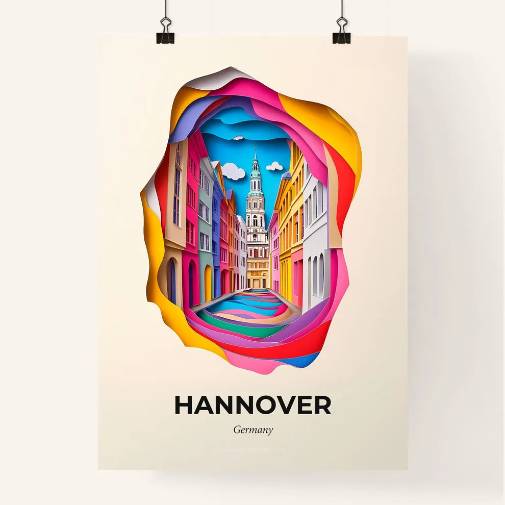 Vivid Hannover, Germany, Colorful Poster