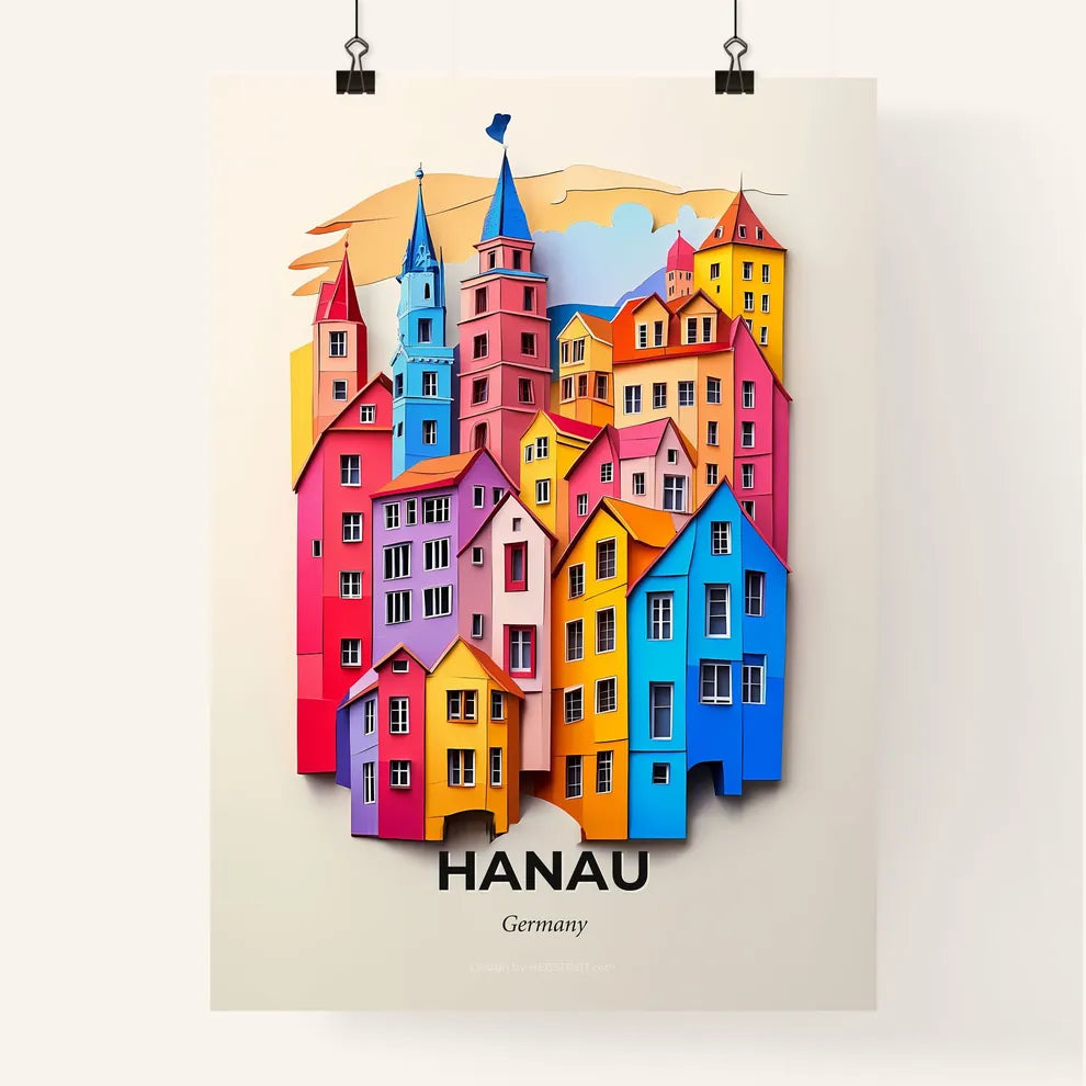 Vivid Hanau, Germany, Colorful Poster