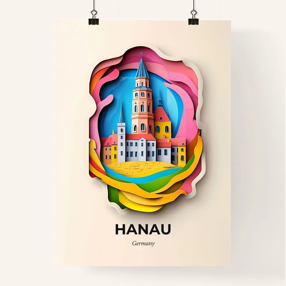 Vivid Hanau, Germany, Colorful Poster