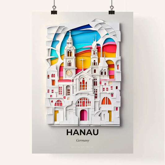 Vivid Hanau, Germany, Colorful Poster