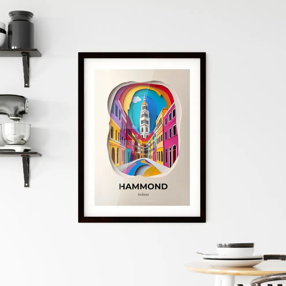 Vivid Hammond, Indiana, Framed Wall Art