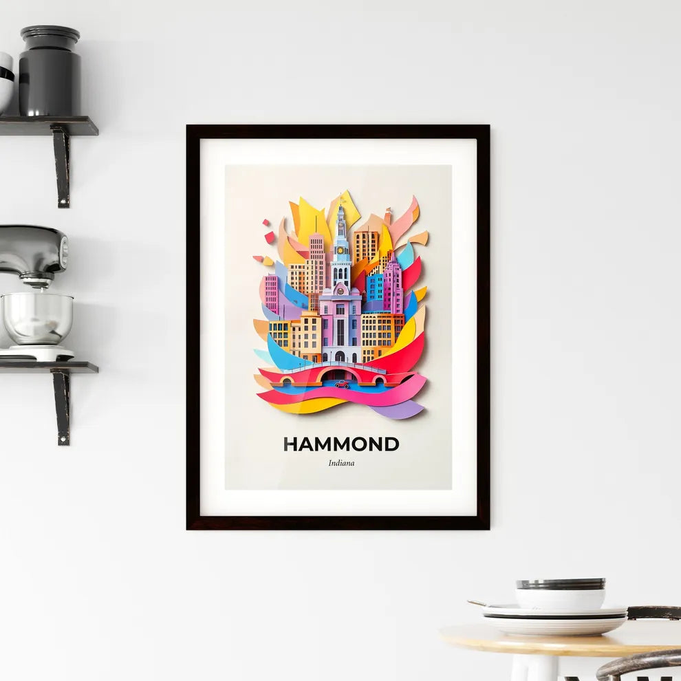 Vivid Hammond, Indiana, Framed Wall Art