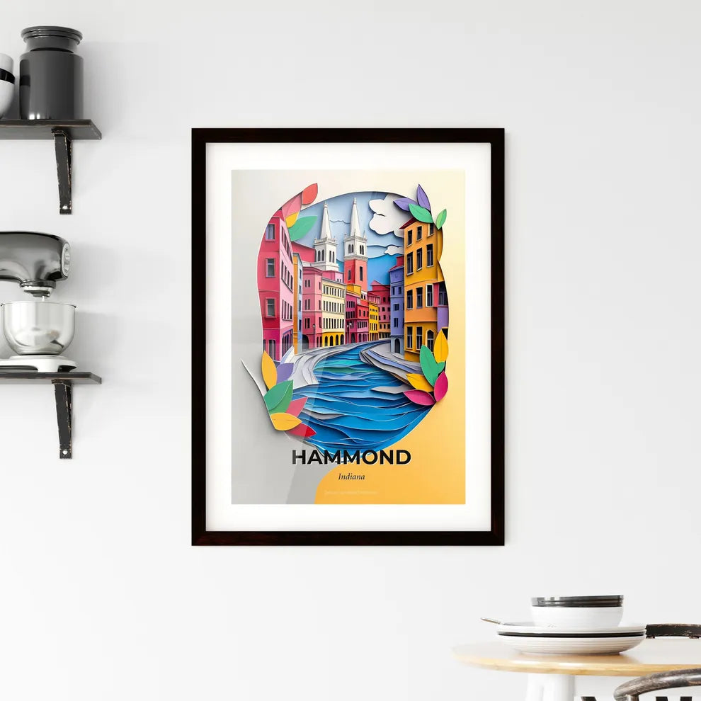 Vivid Hammond, Indiana, Framed Wall Art