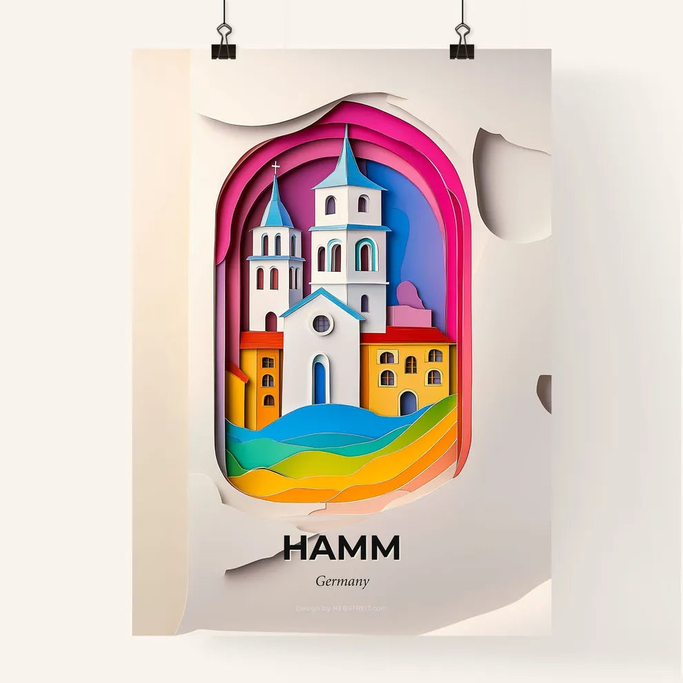 Vivid Hamm, Germany, Colorful Poster
