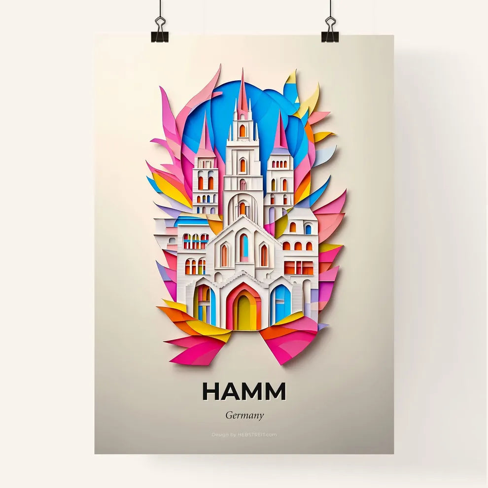 Vivid Hamm, Germany, Colorful Poster