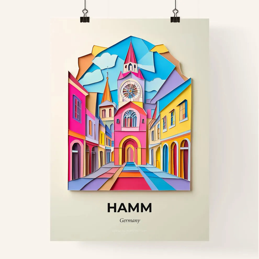 Vivid Hamm, Germany, Colorful Poster