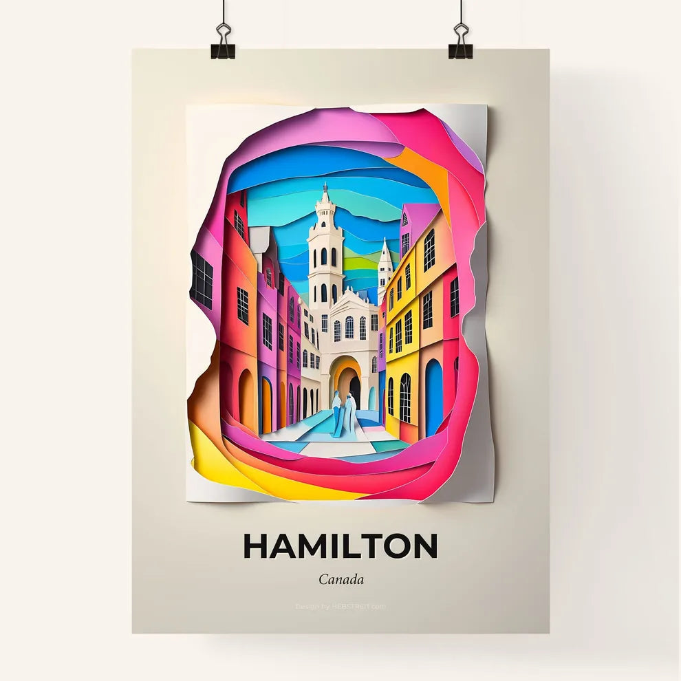 Vivid Hamilton, Canada, Colorful Poster