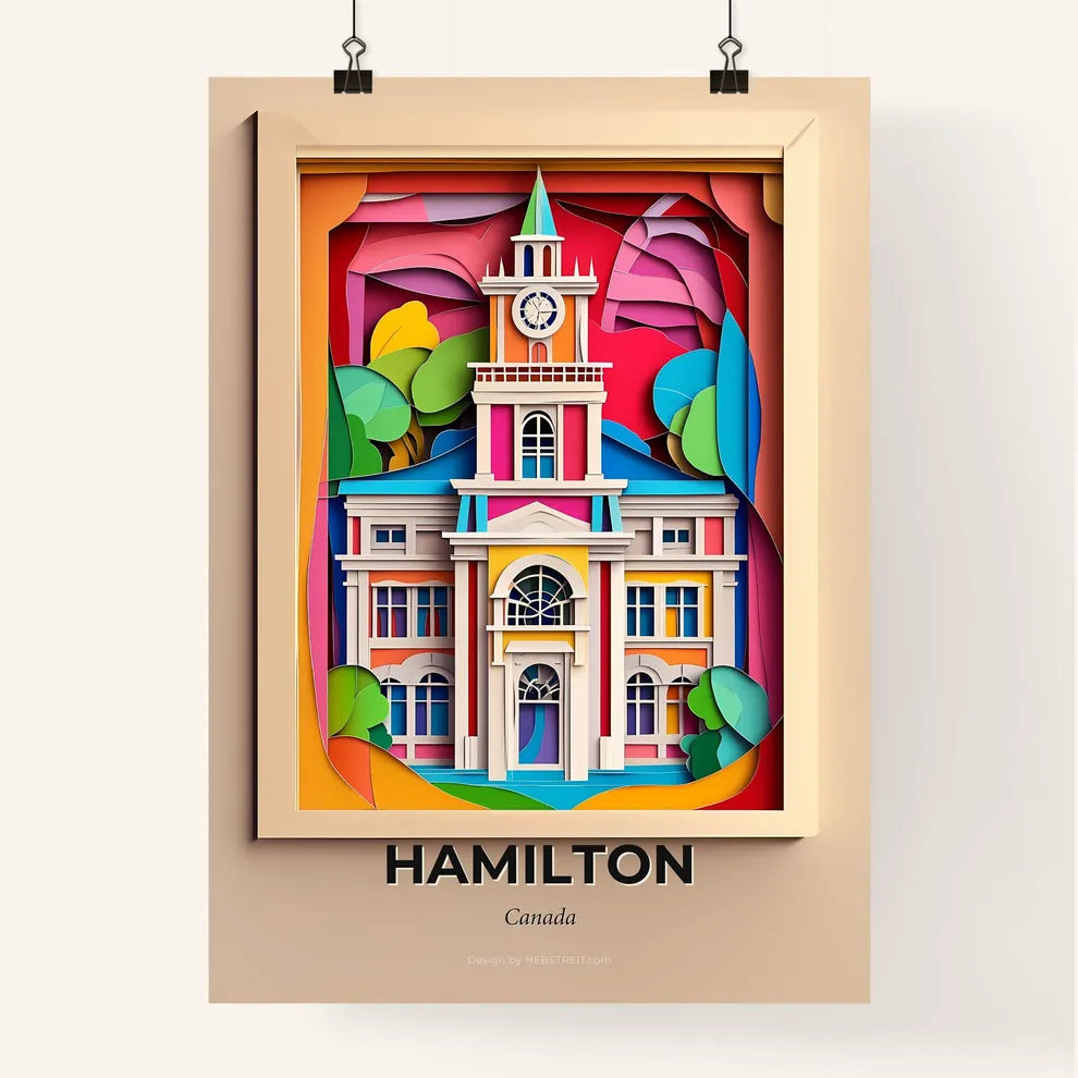 Vivid Hamilton, Canada, Colorful Poster
