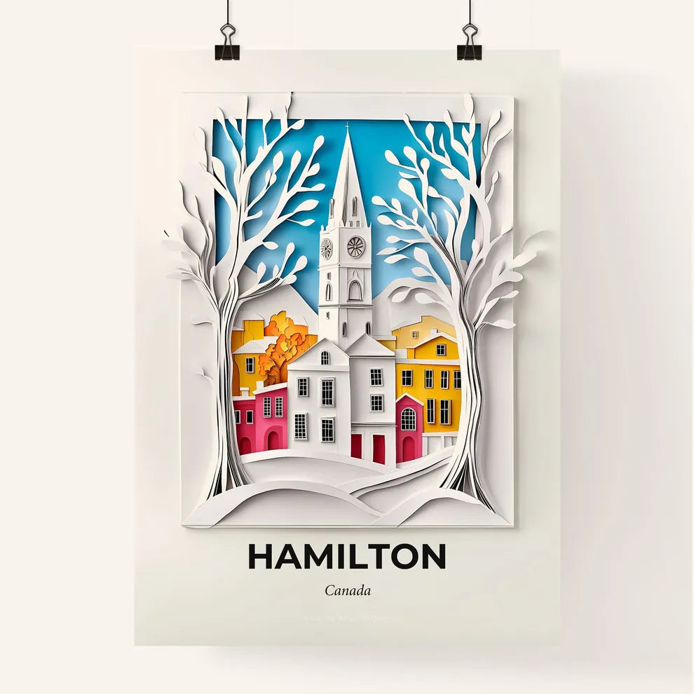Vivid Hamilton, Canada, Colorful Poster