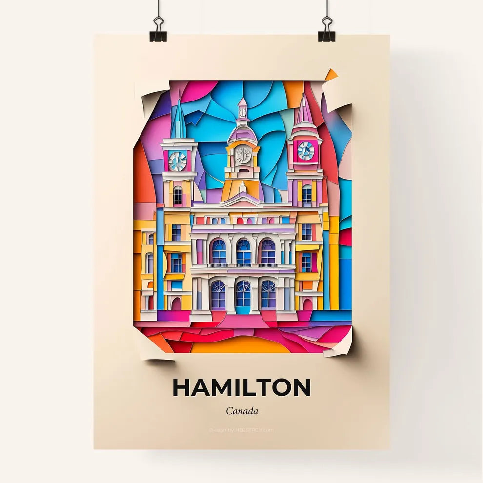 Vivid Hamilton, Canada, Colorful Poster