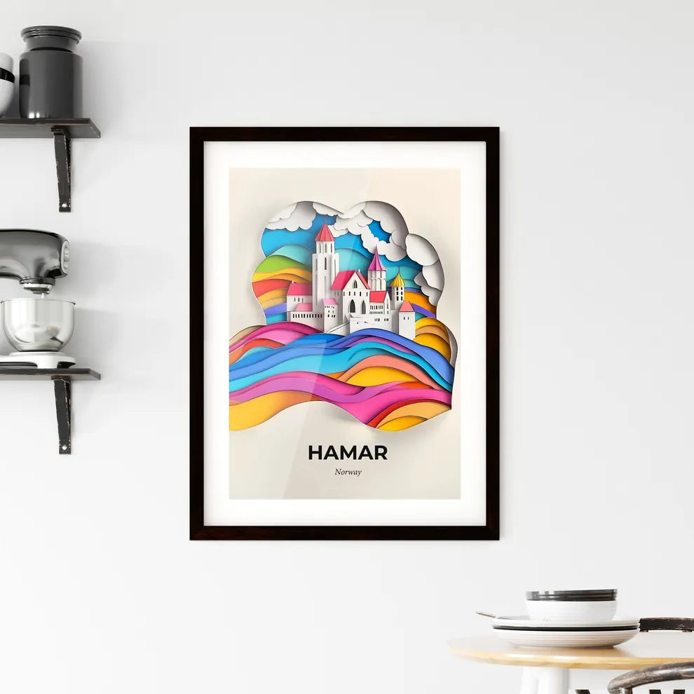 Vivid Hamar, Norway, Framed Wall Art