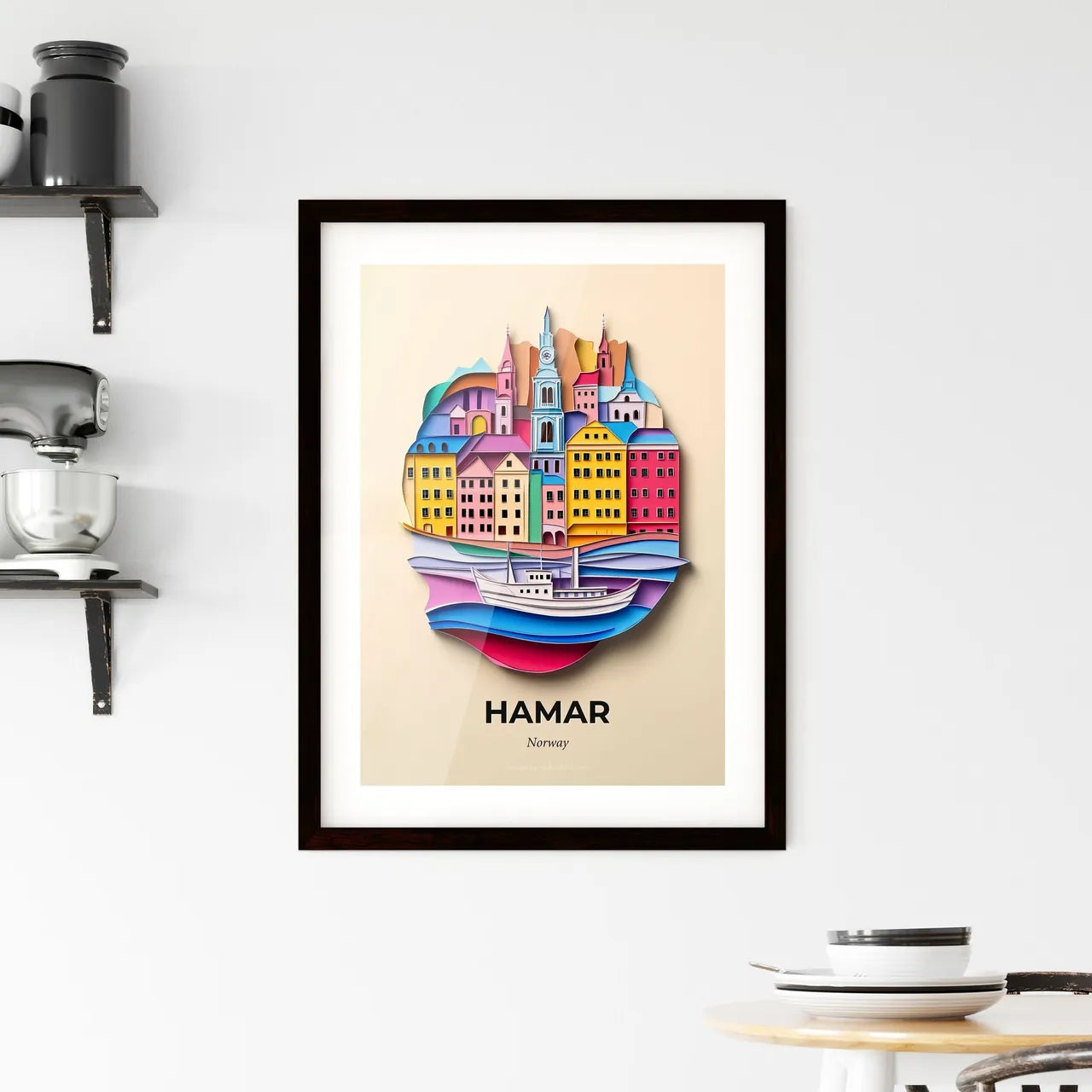Vivid Hamar, Norway, Framed Wall Art