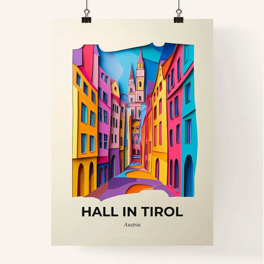 Vivid Hall in Tirol, Austria, Colorful Poster