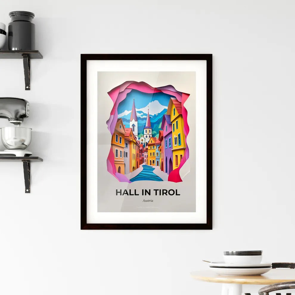 Vivid Hall in Tirol, Austria, Framed Wall Art