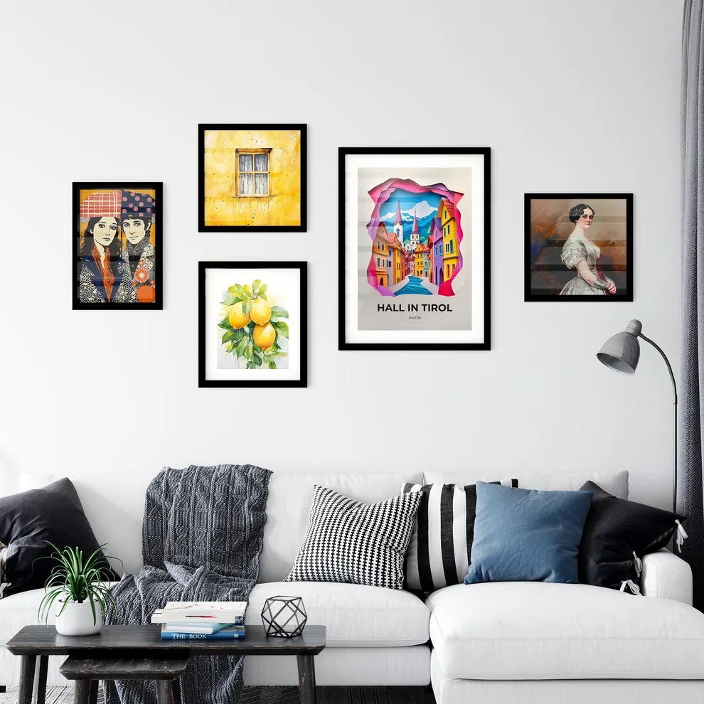 Vivid Hall in Tirol, Austria, Premium Framed Prints