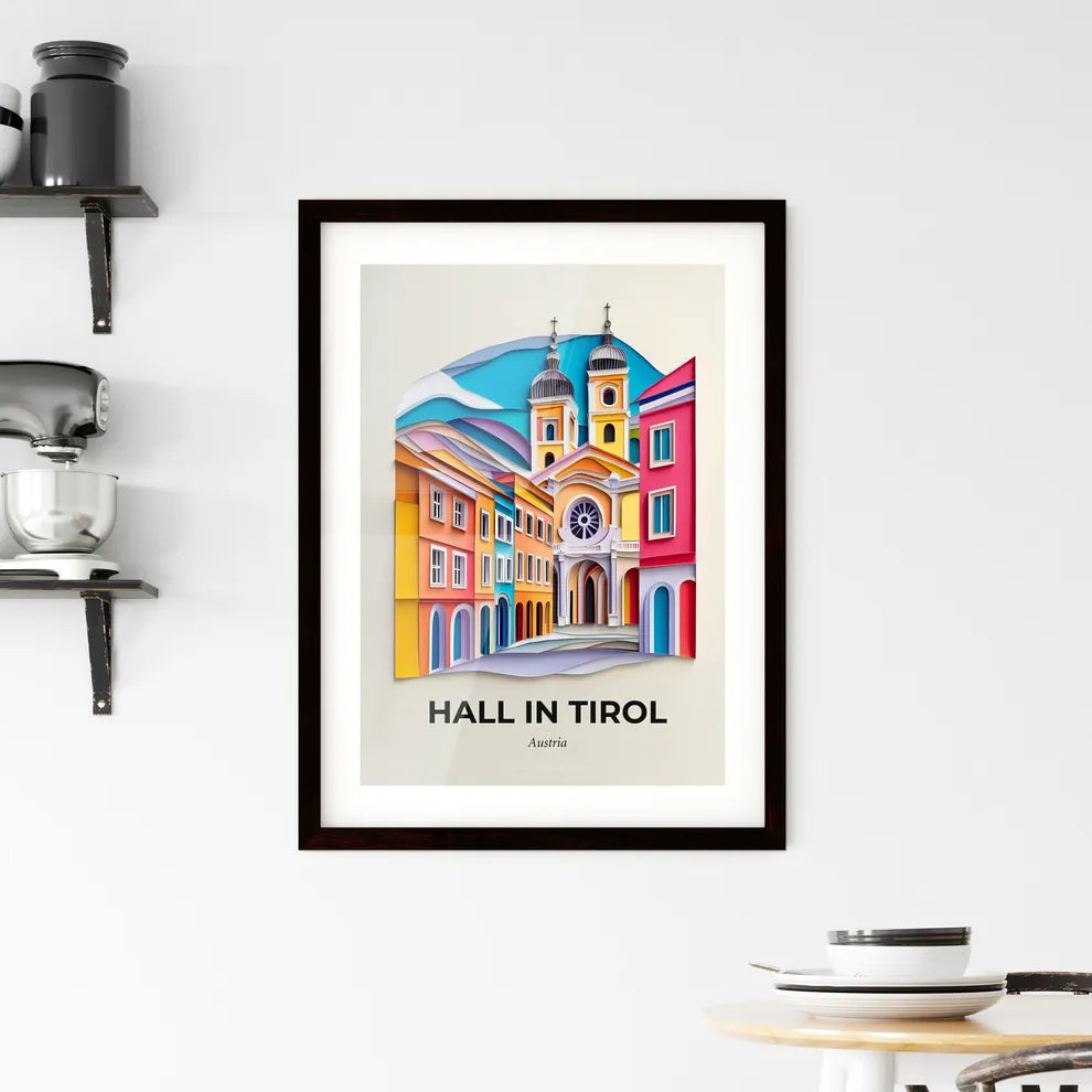 Vivid Hall in Tirol, Austria, Framed Wall Art