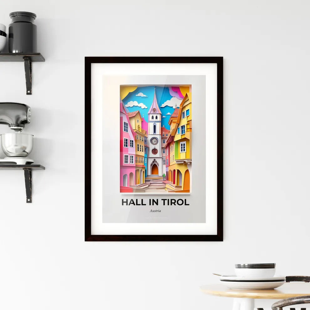 Vivid Hall in Tirol, Austria, Framed Wall Art