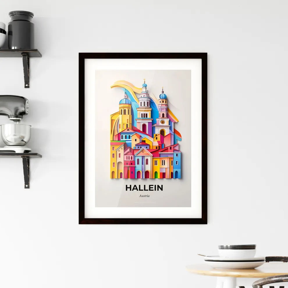 Vivid Hallein, Austria, Framed Wall Art