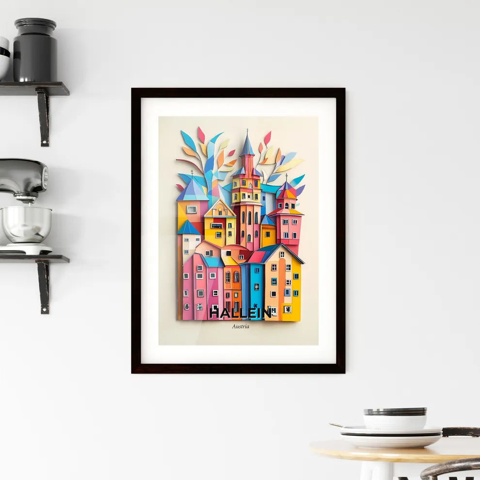 Vivid Hallein, Austria, Framed Wall Art