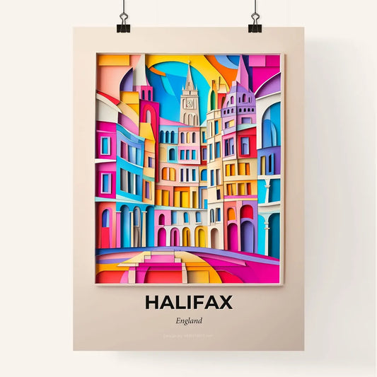 Vivid Halifax, England, Colorful Poster