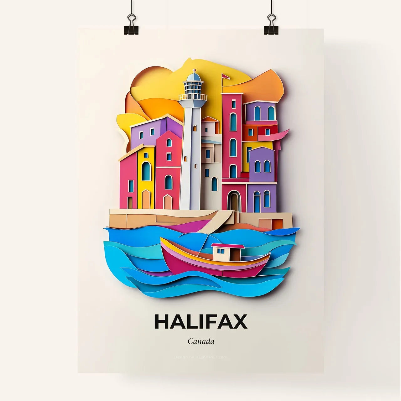 Vivid Halifax, Canada, Colorful Poster